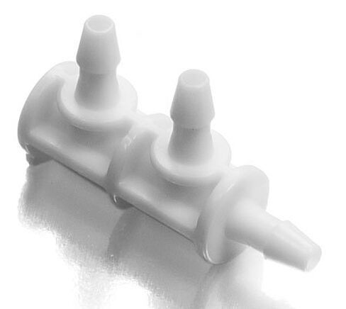 Value Plastics Three-port F Manifold, 200 Series Barbs, 1/8"ID Tube, White Nylon (Pack of 50) in Saudi Arabia