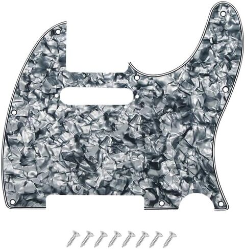 8 Hole Tele Pickguard Scratch Plate for USA/Mexican Fender American Standard Telecaster Modern Style Electric Guitar, Light Purple Pearl, 4ply. in Kuwait