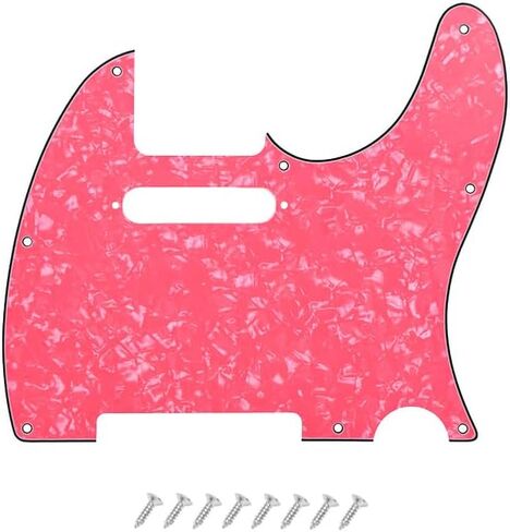 8 Hole Tele Pickguard Scratch Plate for USA/Mexican Fender American Standard Telecaster Modern Style Electric Guitar, Light Purple Pearl, 4ply. in Kuwait