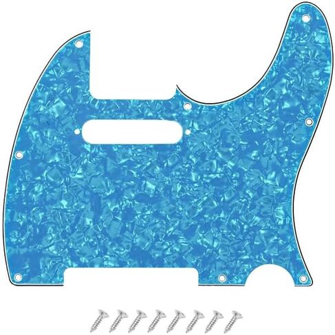 8 Hole Tele Pickguard Scratch Plate for USA/Mexican Fender American Standard Telecaster Modern Style Electric Guitar, Light Purple Pearl, 4ply. in Kuwait