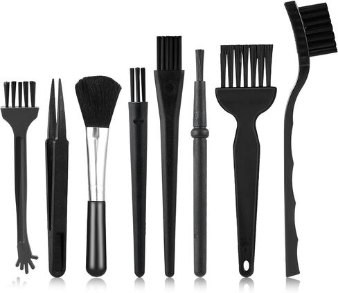 8 Pcs Mini Keyboard Cleaning Brushes Kit, Anti Static Electronic Dust Cleaning Brushes with PP Handle and Nylon Bristles, Keyboard Cleaning Brush for Computer Keyboard and Small Spaces in Saudi Arabia