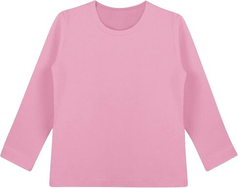 Long Sleeve T Shirt Fall Shirts for Teens Girls Oversized Cute Crewneck Clothes Solid Soft Casual Tops 3-14 Years in Saudi Arabia