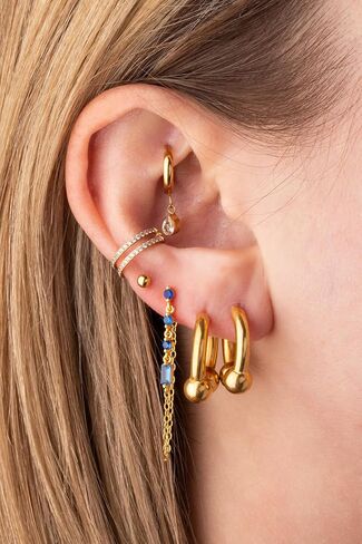 Pierced Owl 18GA Stainless Steel Faux Stretched 8GA Horseshoe Barbell Earrings, Sold as a Pair in Saudi Arabia
