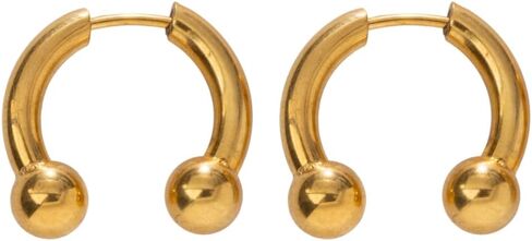 Pierced Owl 18GA Stainless Steel Faux Stretched 8GA Horseshoe Barbell Earrings, Sold as a Pair in Saudi Arabia