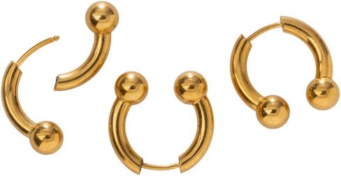 Pierced Owl 18GA Stainless Steel Faux Stretched 8GA Horseshoe Barbell Earrings, Sold as a Pair in Saudi Arabia