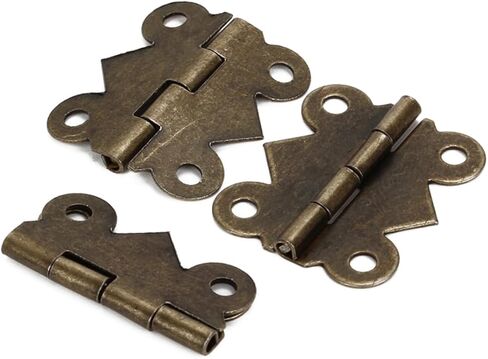 LIFKOME 20pcs Mini Iron Hinges Bronze Kitchen Cabinet Hardware Rv Cabinet Hinges in Saudi Arabia