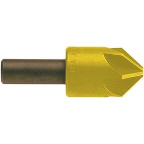 KEO 55027-TiN 6FLT SK Countersinks, 0.625" Cutting Diameter, 82 Degree Cutting Angle, 2.5" Cutting Length, 1/4" Shank Diameter, 2.5" Length, HSS, TiN Coating, 5/8" (Pack of 6) in Kuwait