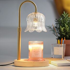 Candle Warmer Lamp with Timer: Adjustable Dimmable Height Adjustable - Flower Shape Wax Lamp Jar Candles No Flame Modern Home Decor Table Lights - Vintage Home Bedroom Decor in Saudi Arabia
