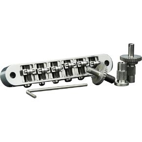 Guyker Titanium Alloy Tune-O-Matic Roller Saddle Bridge - String Space 10.4mm Guitar Bridges Replacement Compatible with Les Paul LP SG 6 String Electric Guitar GM015-TI in Kuwait