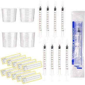 50 حزمة لا محاقن الإبرة مع قبعات | 1ML محاقن و 20 مل/30 مل أكواب القياس لإعادة تعبئة وقياس دقيقة | حصاد اللبأ ، المختبرات العلمية ، سقي النبات ، تغذية الحيوانات الأليفة in Kuwait