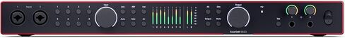 Audiosavings Bundle: Focusrite SCARLETT 18I20 4G 4th Gen 192 kHz Audio Interface Bundle with Rockville RCXFM10P-R Red 10' Female to Male REAN XLR Mic/Speaker Cable (2 Items) in Saudi Arabia