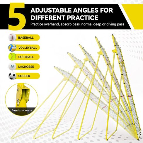 شبكة الكرة الطائرة 4 × 7 قدمًا مع 5 زوايا قابلة للتعديل ، مدرب ميدان للبيسبول سهل التخزين مع 4 حصص ، كرة قدم كرة القدم في لعبة كرة القدم مع 4 أجزاء مضادة للانزلاق in Kuwait