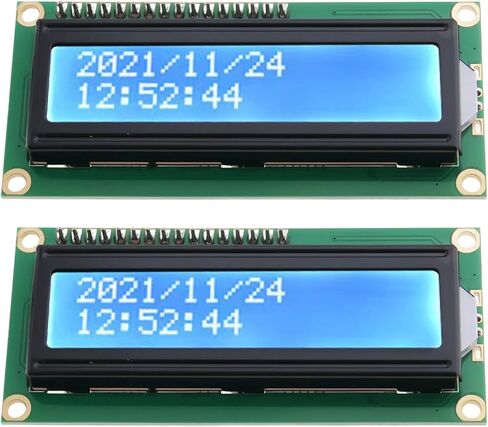 Sing F Ltd 2PCS LCD1602 شاشة شاشة زرقاء مع وحدة لحام I2C واجهة DC5V LCD لوحة محول لوحة متوافقة مع الموافقة المسبقة عن علم AVR متوافق مع Raspberry Pi in Saudi Arabia