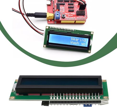 Sing F Ltd 2PCS LCD1602 شاشة شاشة زرقاء مع وحدة لحام I2C واجهة DC5V LCD لوحة محول لوحة متوافقة مع الموافقة المسبقة عن علم AVR متوافق مع Raspberry Pi in Saudi Arabia