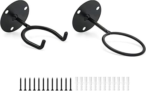 YIKANGHENG 2 Pack Baseball Bat and Baseball Holder, Black Alloy Wall Mounted Baseball and Softball Rack for Sports (2) in Saudi Arabia
