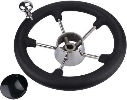 Boat Accessories 11 Inch stainless steel 5 Spoke Destroyer Steering Wheel with Black Foam(No knob) in Saudi Arabia