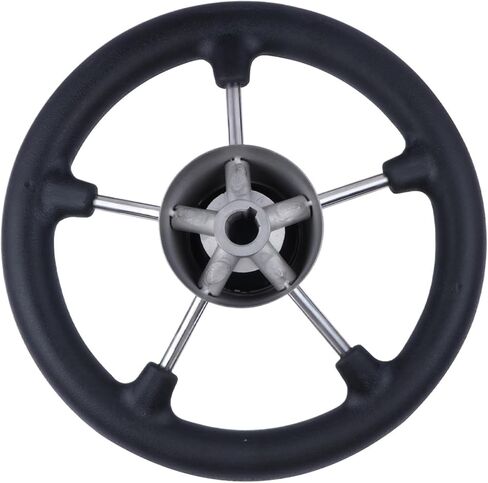 Boat Accessories 11 Inch stainless steel 5 Spoke Destroyer Steering Wheel with Black Foam(No knob) in Saudi Arabia