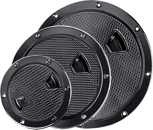Boat Accessories Boat Hatch 4" 6" 8" ABS Round Non Slip Inspection Hatch w/Detachable Cover for Boat Yacht(6 inch Black) in Saudi Arabia