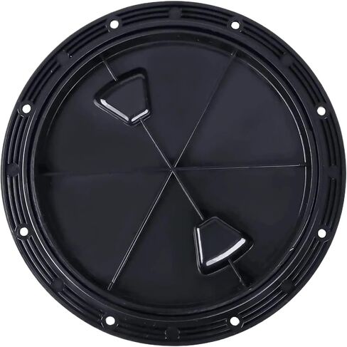 Boat Accessories Boat Hatch 4" 6" 8" ABS Round Non Slip Inspection Hatch w/Detachable Cover for Boat Yacht(6 inch Black) in Saudi Arabia