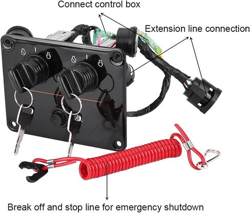 Dual Engine Key Switch Panel Switch Assembly Boats Accessories 6K1825700800 in Saudi Arabia