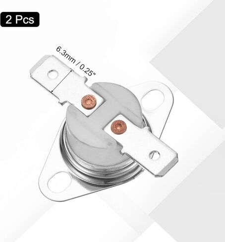 uxcell 2pcs KSD301 Thermostat 110°C/230°F 16A Normally Closed N.C Adjust Snap Disc Temperature Switch for Microwaves,Oven,Coffee Maker,Ceramic Material in Saudi Arabia