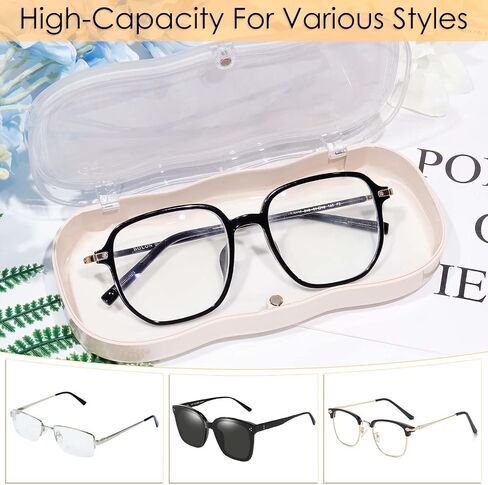 Eye Glasses Case Womens Hard Shell,Clear Eyeglass Case,Cute Holder for Sunglasses and Reading Glasses(Anthemy) in Saudi Arabia