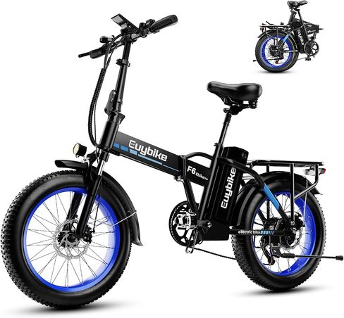 Foldable Electric Bike for Adults, 30+MPH, 48V 20Ah Removable Battery up to 80Miles, 20" Fat Tire Peak 1000W Motor Dirt Ebike Adult Electric Bicycle for City Commute Beach Mountain Adventurous E Bike in Saudi Arabia