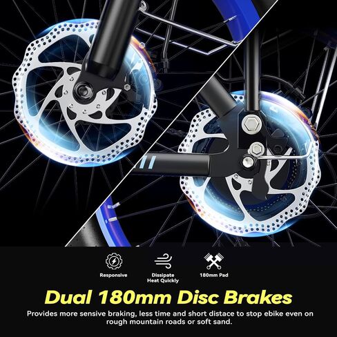 Foldable Electric Bike for Adults, 30+MPH, 48V 20Ah Removable Battery up to 80Miles, 20" Fat Tire Peak 1000W Motor Dirt Ebike Adult Electric Bicycle for City Commute Beach Mountain Adventurous E Bike in Saudi Arabia