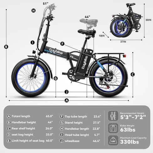 Foldable Electric Bike for Adults, 30+MPH, 48V 20Ah Removable Battery up to 80Miles, 20" Fat Tire Peak 1000W Motor Dirt Ebike Adult Electric Bicycle for City Commute Beach Mountain Adventurous E Bike in Saudi Arabia