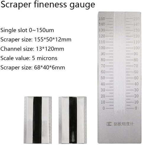 25μm/50μm/100μm/150μm Single Groove Stainless Steel Fineness Single-Channel Grind Gage, Grindometer Gauge(0-150um) in Kuwait