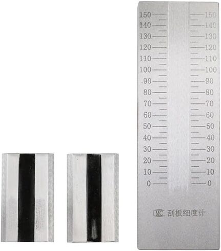 25μm/50μm/100μm/150μm Single Groove Stainless Steel Fineness Single-Channel Grind Gage, Grindometer Gauge(0-150um) in Kuwait