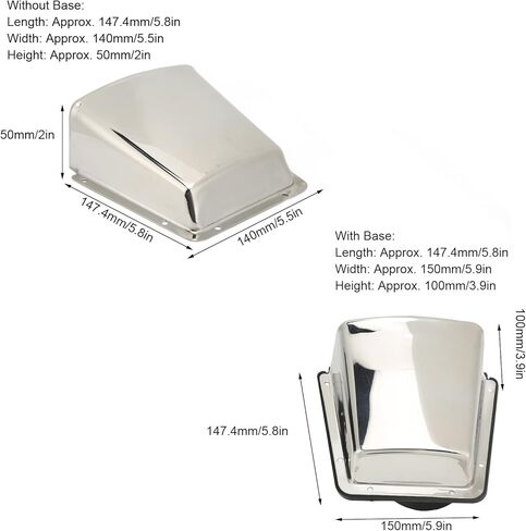 Boat Cowl Ventilator, Marine Vent Cover 304 Stainless Steel with Nylon Base Proof for Boats Yachts Accessory in Saudi Arabia