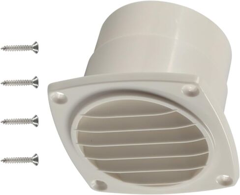 Unifizz 6-Slotted Louvered Hose Vent, 3-inch Diameter, Air Hose Thru Vent, Black ABS Plastic, Marine/Boat Ventilation in Saudi Arabia