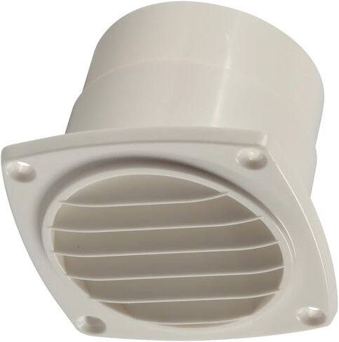 Unifizz 6-Slotted Louvered Hose Vent, 3-inch Diameter, Air Hose Thru Vent, Black ABS Plastic, Marine/Boat Ventilation in Saudi Arabia