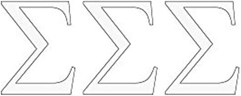 Sigma Sigma Sigma Greek Letter Window Sticker Decal in Saudi Arabia