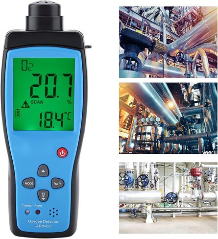 0 ~ 25 ٪ محمولة O2 Meter AR8100 كاشف الأكسجين القابل لإعادة الشحن للصناعة الخارجية in Saudi Arabia