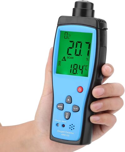0 ~ 25 ٪ محمولة O2 Meter AR8100 كاشف الأكسجين القابل لإعادة الشحن للصناعة الخارجية in Saudi Arabia