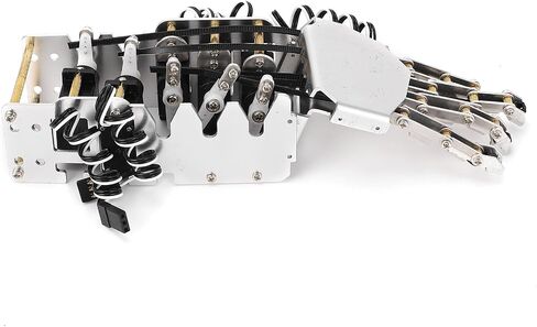 Robot Hand Kit 1/1 Scale Analog Servo 5 Finger Manipulator Right Mechanical Hand for Robotics Enthusiasts and Developers Black in Saudi Arabia