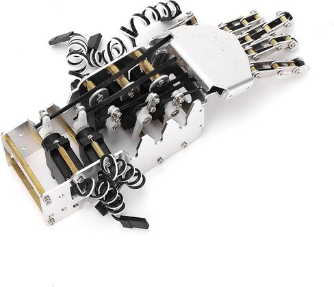 Robot Hand Kit 1/1 Scale Analog Servo 5 Finger Manipulator Right Mechanical Hand for Robotics Enthusiasts and Developers Black in Saudi Arabia