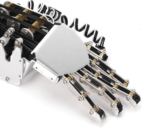 Robot Hand Kit 1/1 Scale Analog Servo 5 Finger Manipulator Right Mechanical Hand for Robotics Enthusiasts and Developers Black in Saudi Arabia