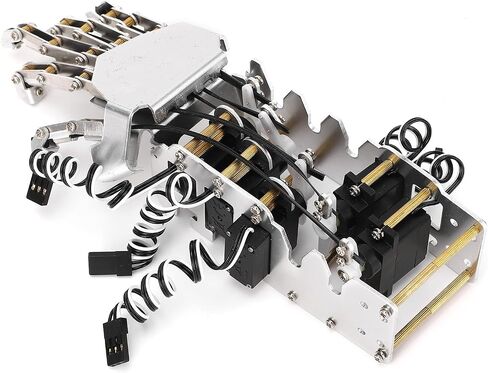 Robot Hand Kit 1/1 Scale Analog Servo 5 Finger Manipulator Right Mechanical Hand for Robotics Enthusiasts and Developers Black in Saudi Arabia