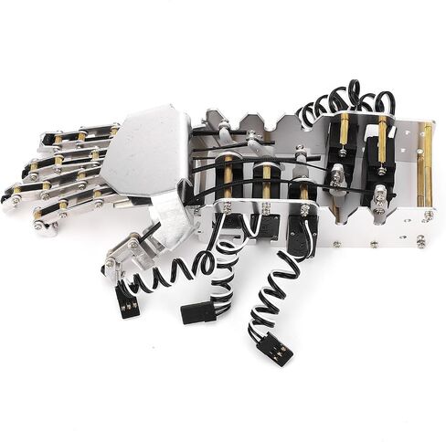 Robot Hand Kit 1/1 Scale Analog Servo 5 Finger Manipulator Right Mechanical Hand for Robotics Enthusiasts and Developers Black in Saudi Arabia