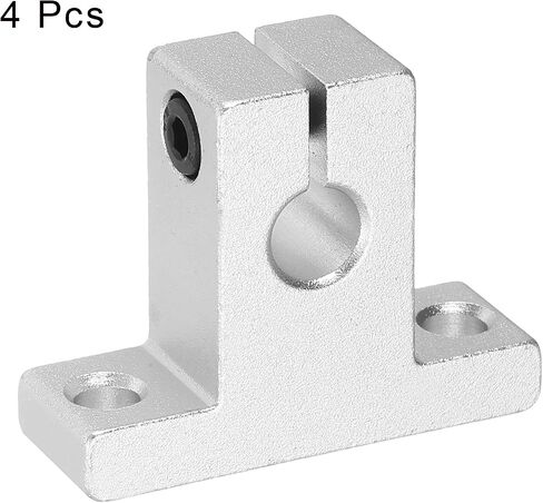 uxcell 4pcs SK8 Aluminum Linear Rod Rail Shaft Support for 8mm Diameter Shaft, Linear Motion Rail Guides Mounting Bracket with Wrench for CNC Machine, 3D Printer, Automation Equipment in Saudi Arabia