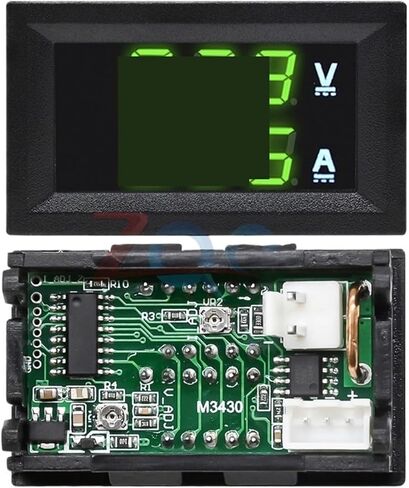 1PCS Digital Voltmeter 10A 0.28 بوصة LED مزدوج (0-100V أحمر اللون الأزرق) in Saudi Arabia