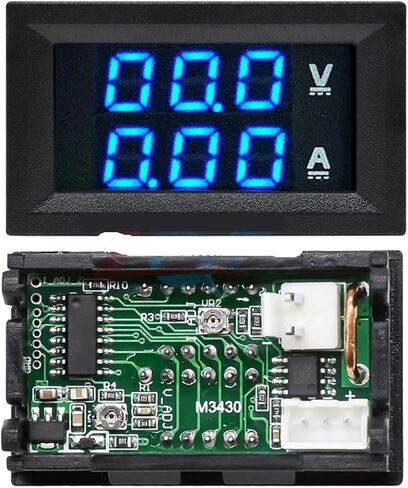 1PCS Digital Voltmeter 10A 0.28 Inch Dual LED(0-100V Red Blue) in Saudi Arabia