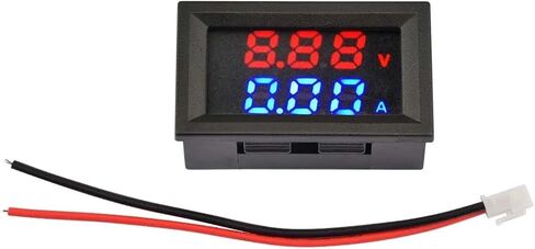 1PCS Digital Voltmeter 10A 0.28 Inch Dual LED(0-100V Red Blue) in Saudi Arabia