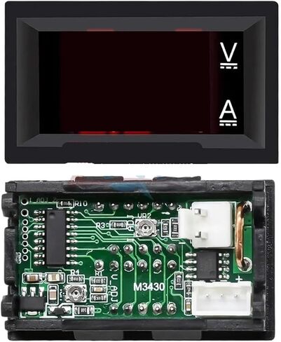 1PCS Digital Voltmeter 10A 0.28 Inch Dual LED(0-100V Red Blue) in Saudi Arabia
