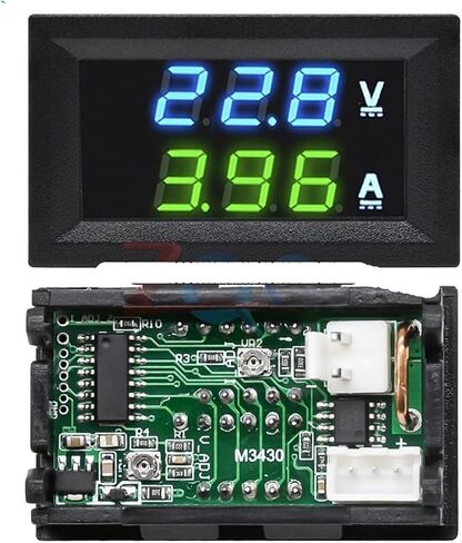 1PCS Digital Voltmeter 10A 0.28 Inch Dual LED(0-100V Red Blue) in Saudi Arabia