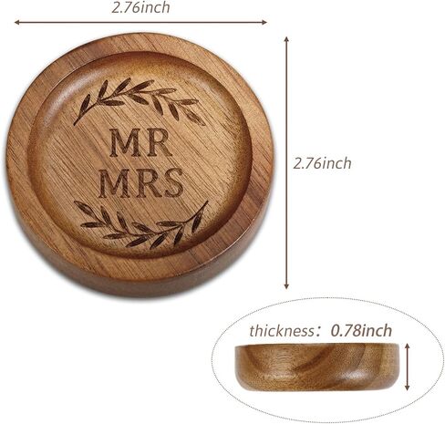 Wooden Ring Dish 5 Year Anniversary Wood Gift for Him Her, 5th Wooden Gifts for Wife Husband, 5 Year Marriage Presents Anniversary for Couple, Fifth Anniversay Present for Women Men in Saudi Arabia