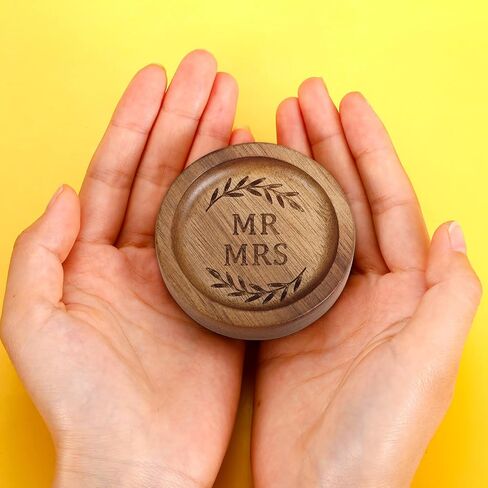 Wooden Ring Dish 5 Year Anniversary Wood Gift for Him Her, 5th Wooden Gifts for Wife Husband, 5 Year Marriage Presents Anniversary for Couple, Fifth Anniversay Present for Women Men in Saudi Arabia
